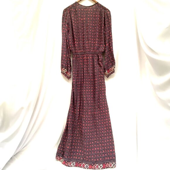 Natalie Martin Red and Blue Maxi Dress - Picture 2 of 16